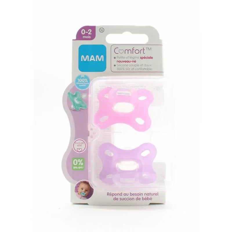 MAM Comfort Sucette 0-2 mois X2 - Univers Pharmacie