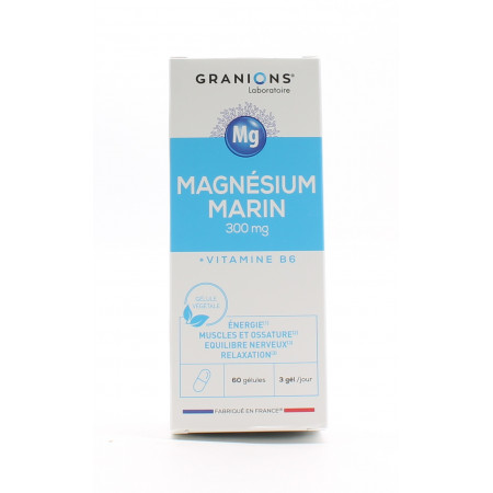 Granions Magnésium Marin 300mg 60 gélules - Univers Pharmacie
