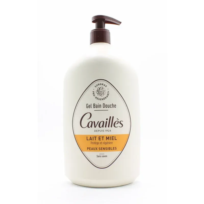 Cavaillès Gel Bain Douche Lait et Miel 1L - Univers Pharmacie