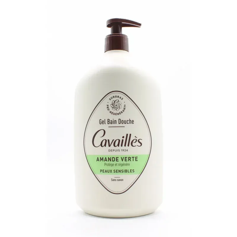 Cavaillès Gel Bain Douche Amande Verte 1L - Univers Pharmacie