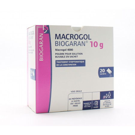 Macrogol Biogaran 10g 20 sachets - Univers Pharmacie