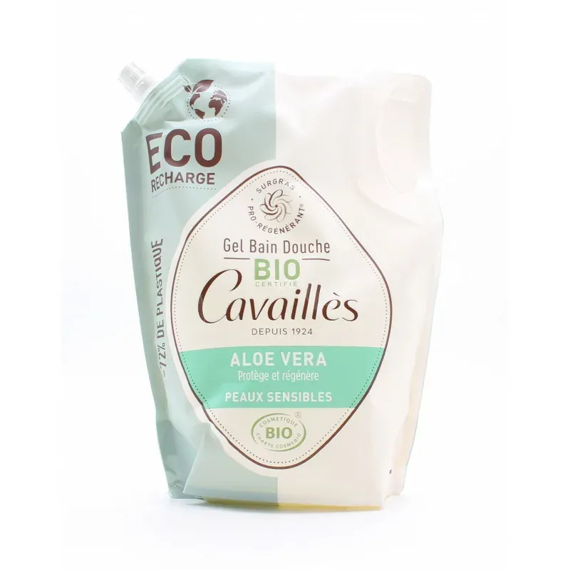 Cavaillès Gel Bain Douche Bio Aloe Vera Recharge 1L - Univers Pharmacie