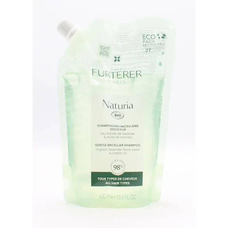 Furterer Naturia Bio Shampooing Micellaire Douceur Recharge 400ml - Univers Pharmacie Furterer Naturia Bio Shampooing Micellaire Douceur Recharge 400ml - Univers Pharmacie