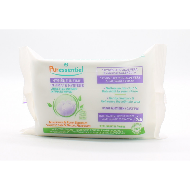 Puressentiel Hygiène Intime 25 lingettes - Univers Pharmacie Puressentiel Hygiène Intime 25 lingettes - Univers Pharmacie