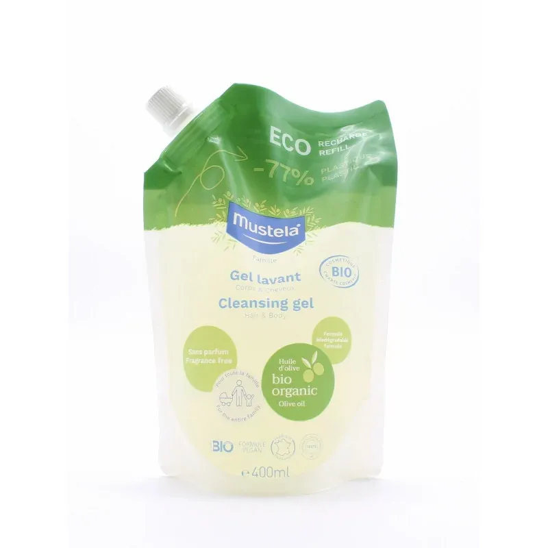 Mustela Gel Lavant Corps & Cheveux Recharge 400ml - Univers Pharmacie