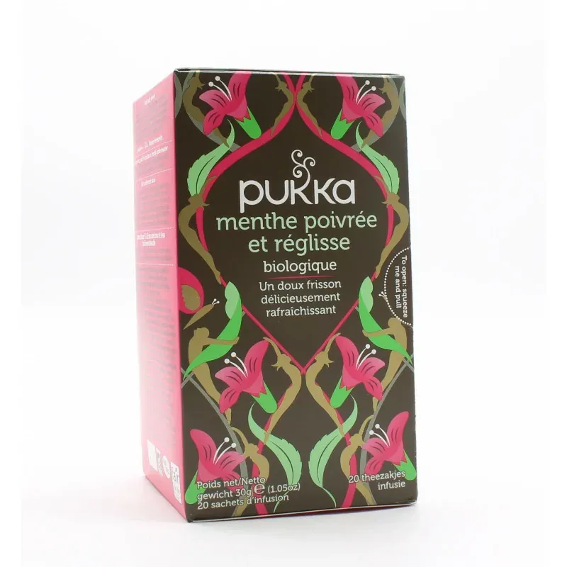 Pukka Menthe Poivrée et Réglisse Biologique 20 sachets - Univers Pharmacie