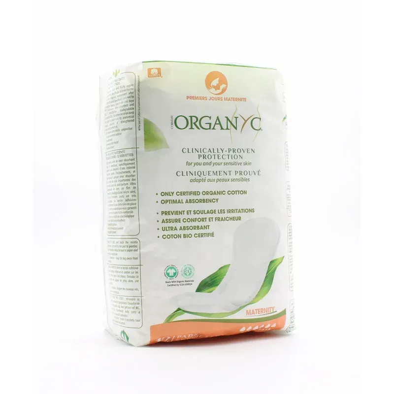 Organyc Premiers Jours Maternité 12 serviettes - Univers Pharmacie