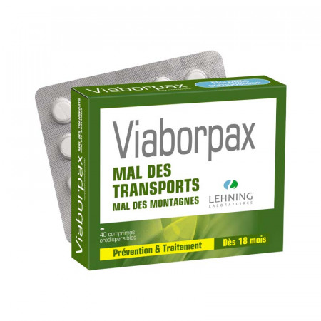 Lehning Viaborpax Mal des Transports 40 comprimés orodispersibles - Univers Pharmacie