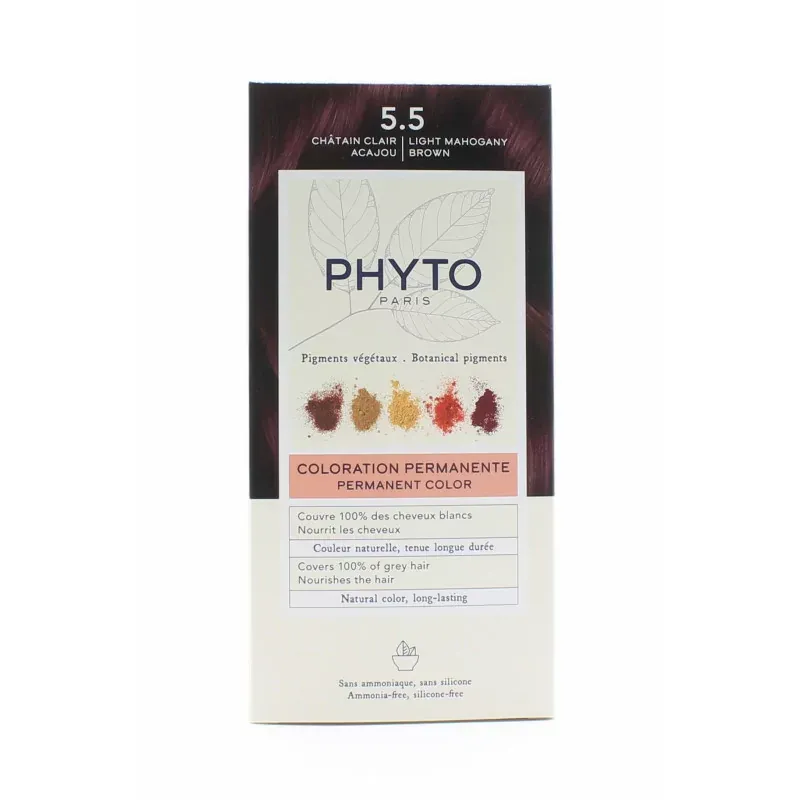Phyto Kit Coloration Permanente 5.5 Châtain Clair Acajou - Univers Pharmacie