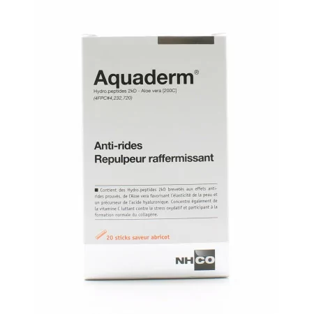 NHCO Aquaderm 20 sticks saveur abricot - Univers Pharmacie
