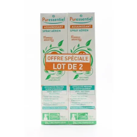 Puressentiel Spray Aérien Assainissant 2x200ml - Univers Pharmacie