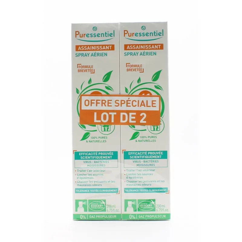 Puressentiel Spray Aérien Assainissant 2x200ml - Univers Pharmacie