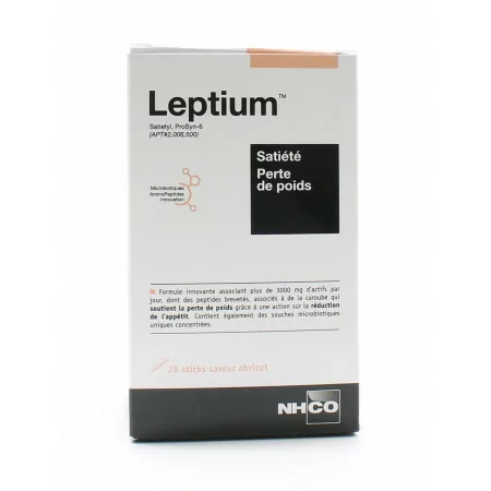 NHCO Leptium 28 sticks saveur abricot - Univers Pharmacie
