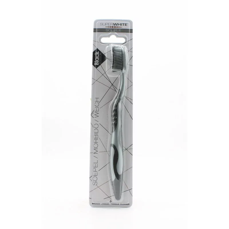 SuperWhite Black Edition Brosse à Dents Souple - Univers Pharmacie