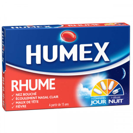Humex Rhume Jour et Nuit 12 comprimés / 4 gélules - Univers Pharmacie