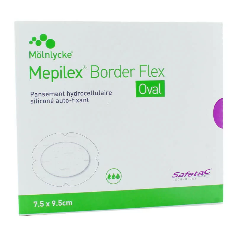 Mepilex Pansements Border Flex Oval 7,5X9,5cm 16 pièces - Univers Pharmacie