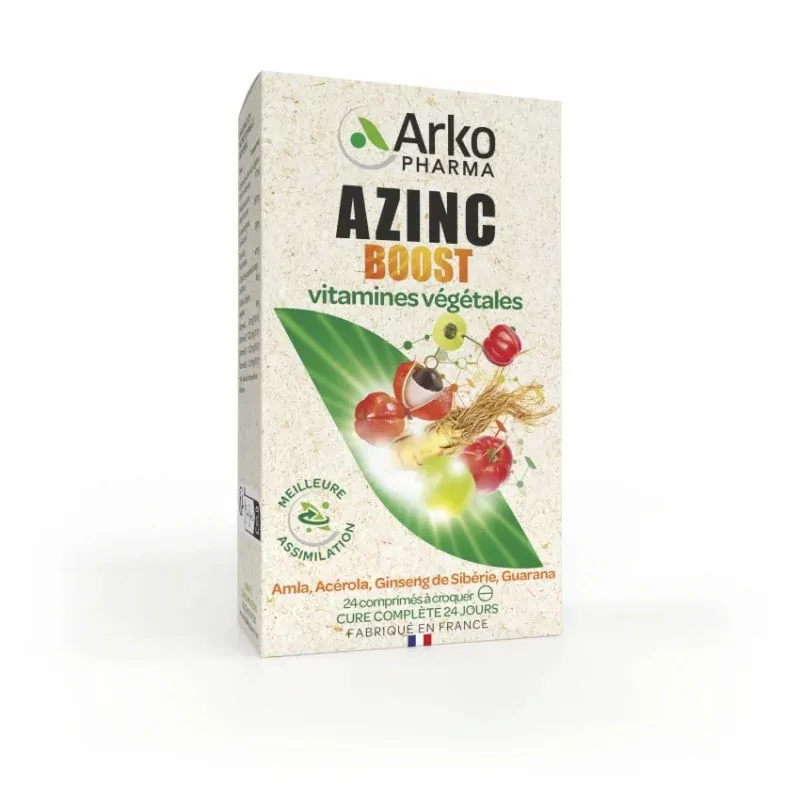 Arkopharma Azinc Boost 24 comprimés à croquer - Univers Pharmacie