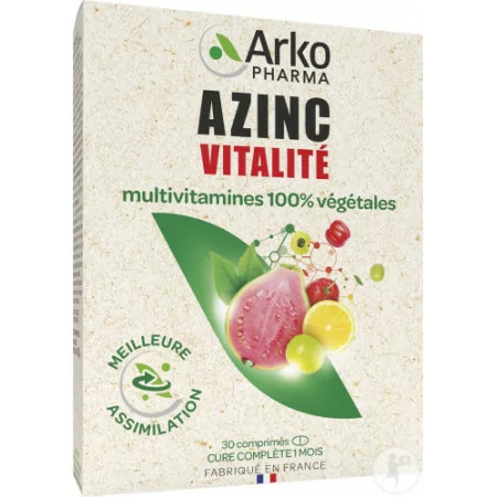 Arkopharma Azinc Vitalité 30 comprimés - Univers Pharmacie