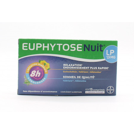 Euphytose Nuit LP 1,9mg 15 comprimés - Univers Pharmacie