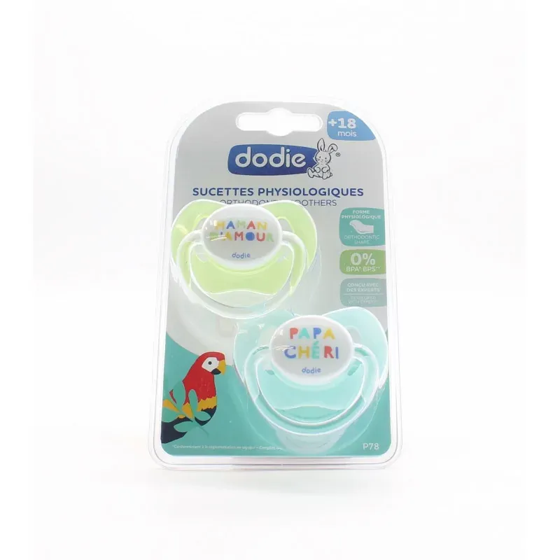 Dodie Sucette Physiologique +18M X2 Dodie Sucette Physiologique +18M X2