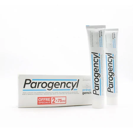 Parogencyl Dentifrice Blancheur Prévention Gencives 2X75ml - Univers Pharmacie