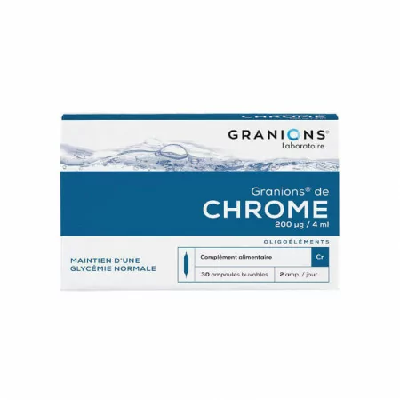 Granions de Chrome 200µg 30 ampoules - Univers Pharmacie