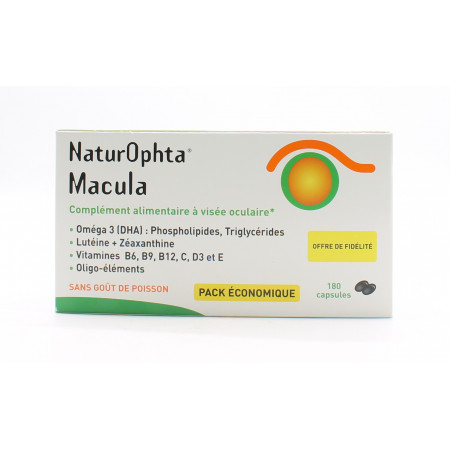 NaturOphta Macula 180 capsules - Univers Pharmacie