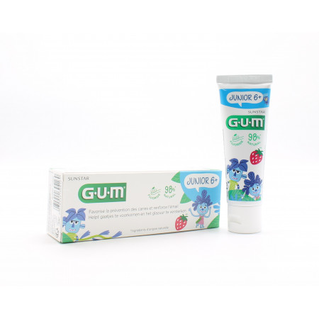 GUM Dentifrice Junior 6+ Fraise 50ml - Univers Pharmacie