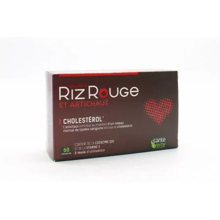 Santé Verte Levure de Riz Rouge et Artichaut Cholestérol 60 comprimés - Univers Pharmacie