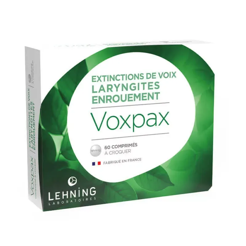 Lehning Voxpax 60 comprimés - Univers Pharmacie Lehning Voxpax 60 comprimés - Univers Pharmacie