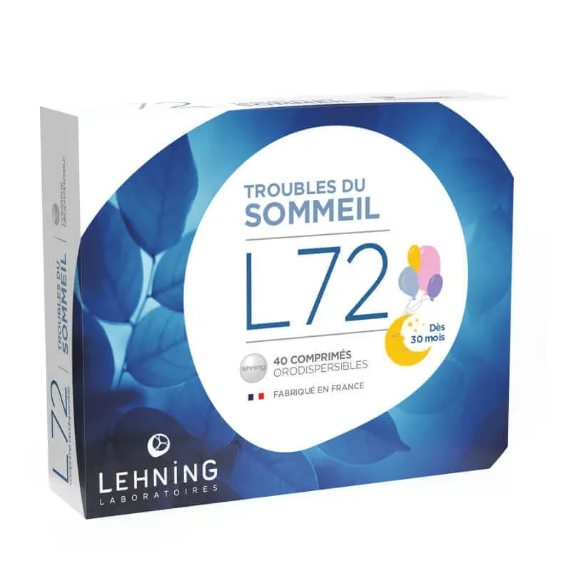 L72 Troubles du Sommeil 40 comprimés - Univers Pharmacie