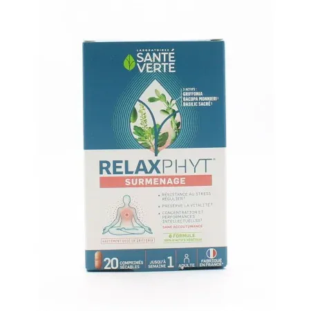 Santé Verte Relaxphyt Surmenage 20 comprimés - Univers Pharmacie
