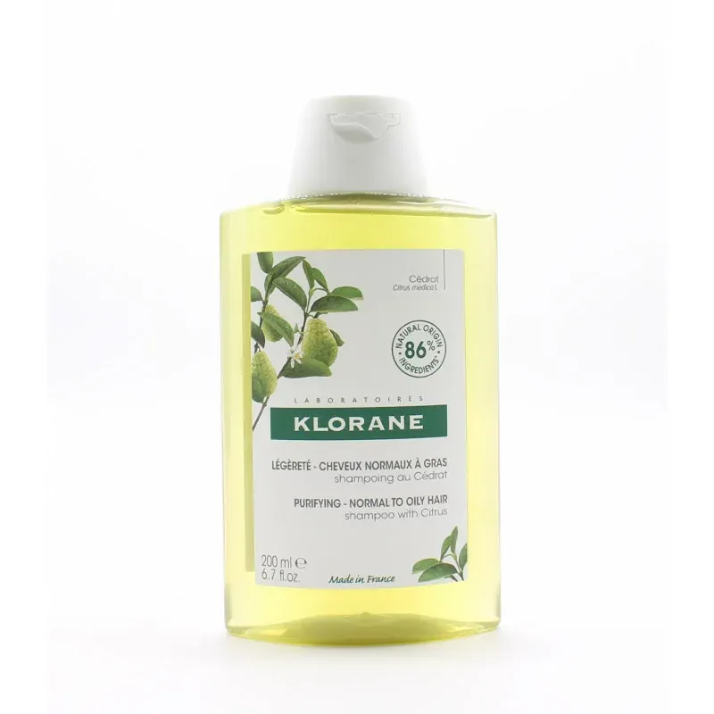 Klorane Shampooing Légèreté Cédrat 200ml - Univers Pharmacie