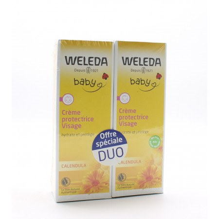 Weleda Baby Crème Protectrice Visage 2X50ml - Univers Pharmacie