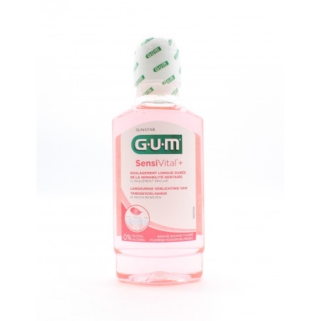 GUM SensiVital+ Bain de Bouche Fluoré 300ml - Univers Pharmacie