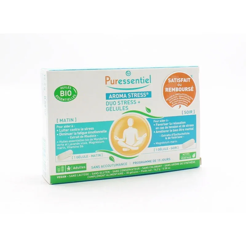 Puressentiel Aroma Stress Duo Stress+ 30 gélules - Univers Pharmacie