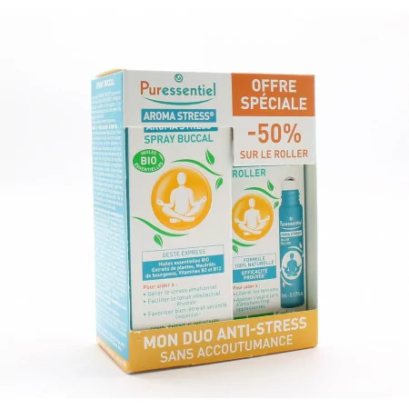 Puressentiel Aroma Stress Duo Spray buccal + Roller - Univers Pharmacie