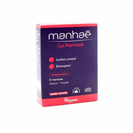 Manhaé Cys Mannose 10 sticks - Univers Pharmacie