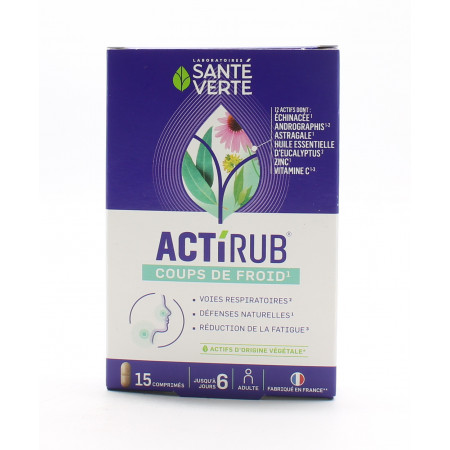 Santé Verte ActiRub Coups de Froid 15 comprimés - Univers Pharmacie