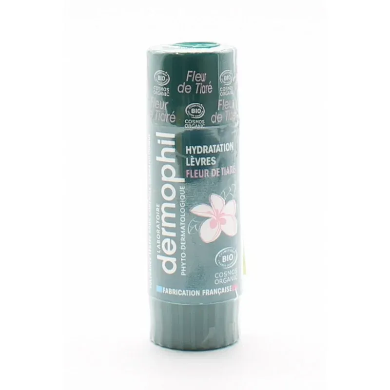 Dermophil Hydratation Lèvres Fleur de Tiaré Bio 4g - Univers Pharmacie