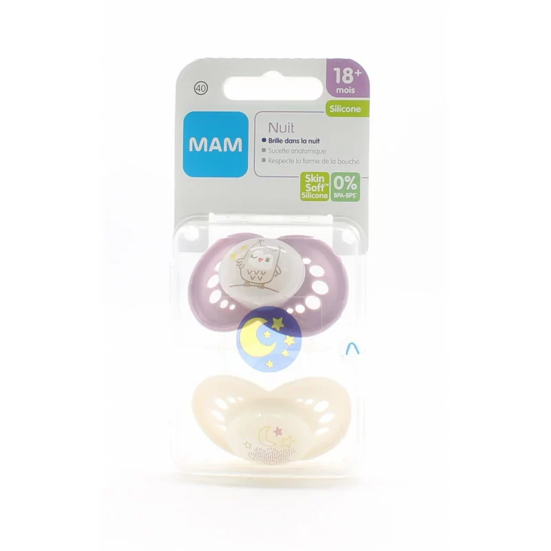 Pharmacie Valence 2 - Parapharmacie Mam Perfect Sucette Anatomique Silicone  +18mois Décor B/2 - VALENCE