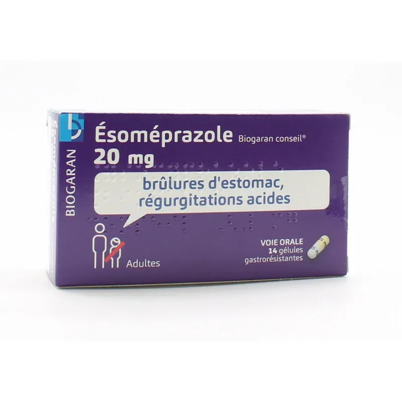 Biogaran Conseil Esoméprazole 20mg 14 gélules gastrorésistantes - Univers Pharmacie