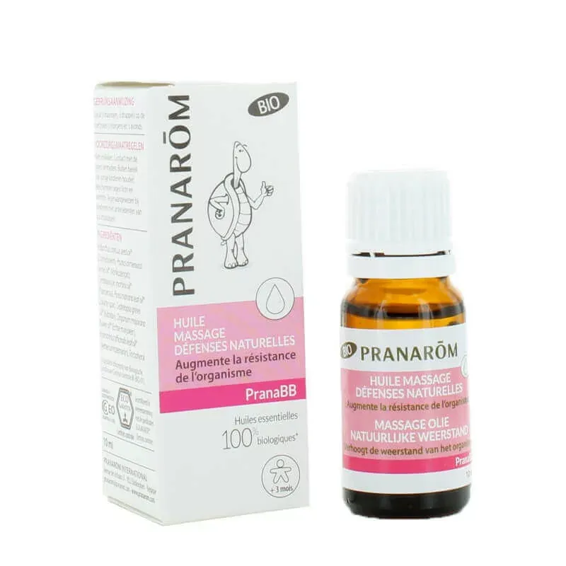 Huile de Massage Bio Défenses Naturelles PranaBB Pranarôm 10ml  - Univers Pharmacie - Univers Pharmacie