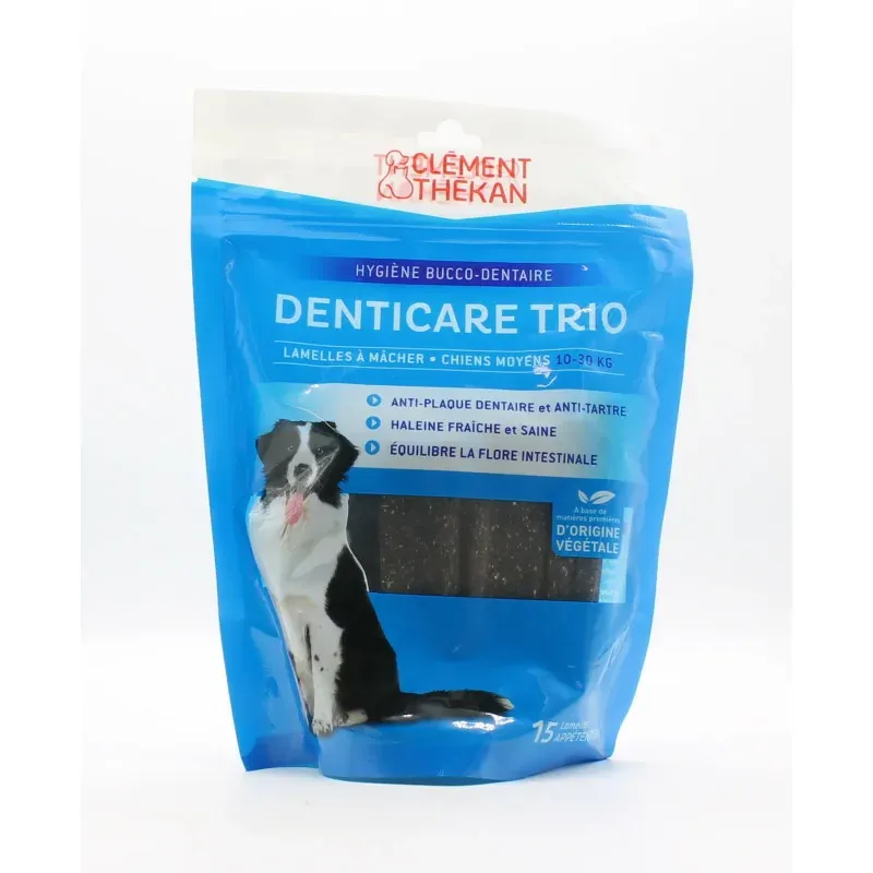 Clément Thékan Denticare Trio Chiens Moyens 15 lamelles - Univers Pharmacie