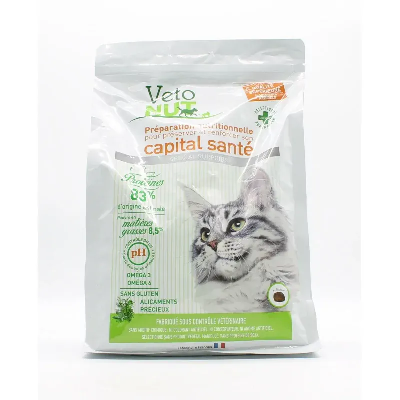 VetoNUT Croquettes Chat Spécial Surpoids 1kg - Univers Pharmacie