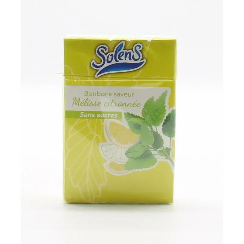 Solens Bonbons Saveur Mélisse Citronnée Sans Sucres 50g - Univers Pharmacie