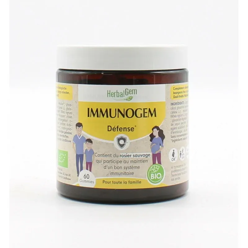 HerbalGem Immunogem Défense 60 gummies - Univers Pharmacie