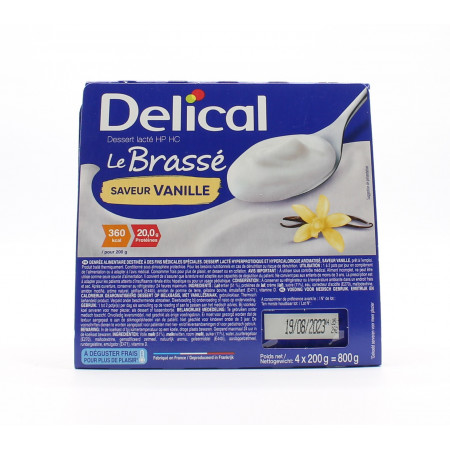 Delical Le Brassé Saveur Vanille 4X200g - Univers Pharmacie
