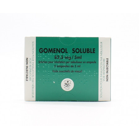 Gomenol Soluble 82,5mg/5ml 5 ampoules - Univers Pharmacie