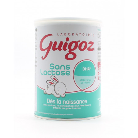 Guigoz Sans Lactose Dès la Naissance 400g - Univers Pharmacie